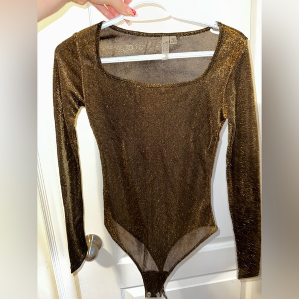 Second Skin Golden Sparkle Bodysuit